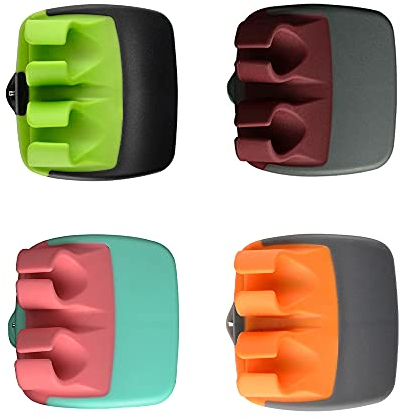 4 Pezzi Pela Verdure, Pelapatate con Doppia Lama, Pelaverdure per Mani, Pelapatate Dita, Pela Verdure Spelucchino, per Patate Mele Carote Cetrioli Frutta e Verdura (Verde)