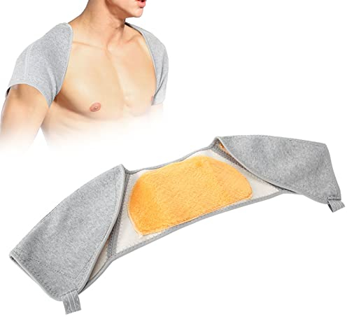 Cuscinetto Riscaldante Scaldacollo con Supporto Doppio per Spalle Sollievo Artrite Dolore Cervicale Unisex Taglia M