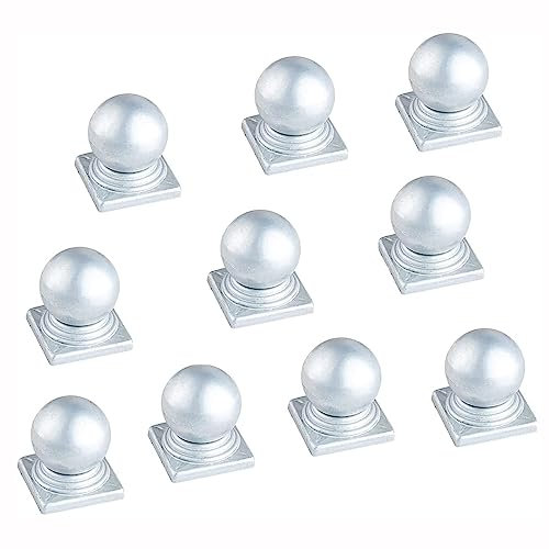EKSED Lot de 10 capuchons de poteau en acier inoxydable pour clôtures jardin en bois, capuchon poteau pour poteaux en bois, alternative au capuchon galvanisé pour clôtures extérieures, 80 x 80 mm