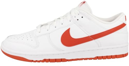 Nike Air Jordan 1 Mid, Basketballschuhe für Herren, Weiß Würzig Rot, 47.5 EU