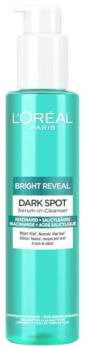 L'Oréal Paris Serum-Cleanser - Reinigt porentief gegen Pigment- & Aknemale, für einen strahlenden Teint, mit Niacinamid & Salicylsäure, Bright Reveal Dark Spot Serum-in-Cleanser, 150 ml
