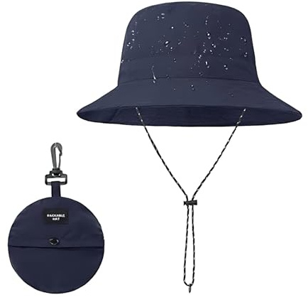 CJMUQHEHH Sombrero de sol plegable, protección UV, unisex, azul marino, para hombre y mujer, para senderismo, pesca, ciclismo, verano