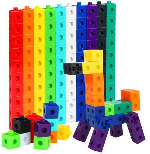 Cubi da Incastro Matematici, 100 Pezzi Numerici per Calcolo per Cubi, Cubi da Incastrare, Giochi Didattici per Bambini dai 3 Anni