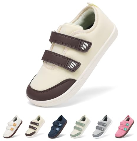 SAGUARO Bambini Scarpe Barefoot Bambina Bambino Sneakers Minimaliste Leggere Traspiranti Scarpe a Piedi Nudi Ragazzo Ragazza per Uso Quotidiano, Asilo e Parco Marrone,Gr.25