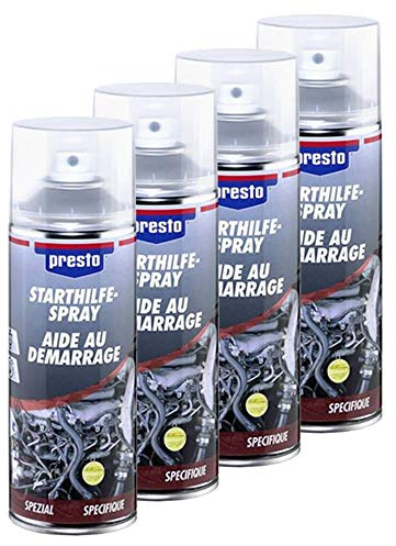 Presto 4 sprays d'aide au démarrage 429804 pour démarrage à froid, 150 ml