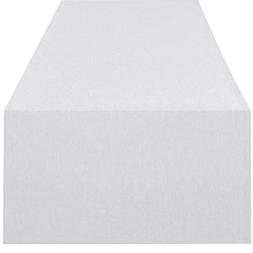 Tischdeckenshop24 Tischläufer VIENNA weiß Premium, schmutzabweisend, ganzjährig, rechteckig 40x140 cm