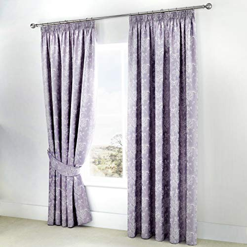 Serene - Jasmine - Curtains with Tie-backs, 168 x 229cm, Lavender