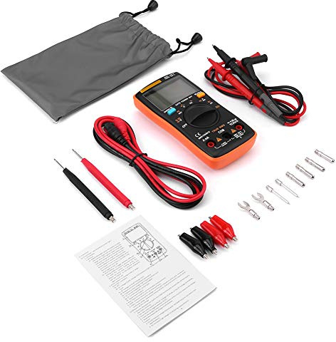 AN8008 Digital Multimeter True Volta AC DC Volta Ammeter Current Ohm Meter Tester Diodes Transistors Temperature Red