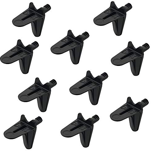 Gedotec Fachbodenträger Holz-Boden Regal-Bodenträger Ø 3 mm Regalstütze für Möbel - EASY FIX | Befestigung für Fachböden | Regalboden-Träger Stahl schwarz matt | 20 Stück - Regalstift zum Einstecken