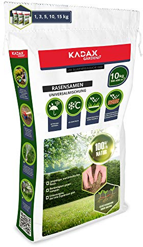 KADAX semillas de césped, 400 m², semillas de césped, césped universal, mezcla de césped, semillas de césped, semillas, mezcla de semillas de césped, semillas para céspedes robustos y estéticos