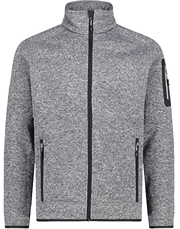 CMP Giacca in Pile Knit-Tech da Uomo, Ice-Titanio-Nero, 52
