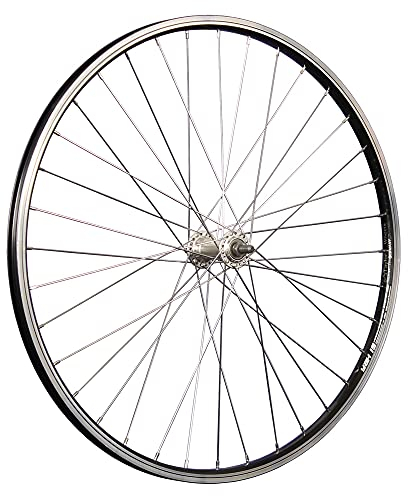 26 Zoll Fahrrad Vorderrad Schürmann Hohlkammerfelge Vollachse V-Brake schwarz