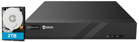 Anpviz 8CH 4K PoE NVR, [Nur Anpviz U Serie Kamera Plug & Play] H.265 Videorekorder NVR Überwachungssystem Rekorder 24/7 Videoüberwachung mit 2TB HDD, Guard Station Guard Viewer(U Series)