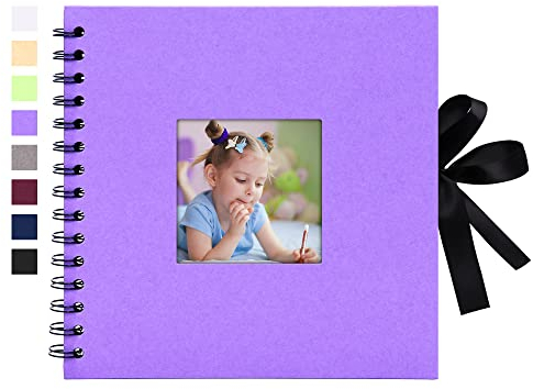 Vienrose Album Fotografico fai da te Spirale Scrapbooking Album 40 Pagine Nere scrapbook Regali Nozze Natale Valentino Regalo di Anniversario Compleanno