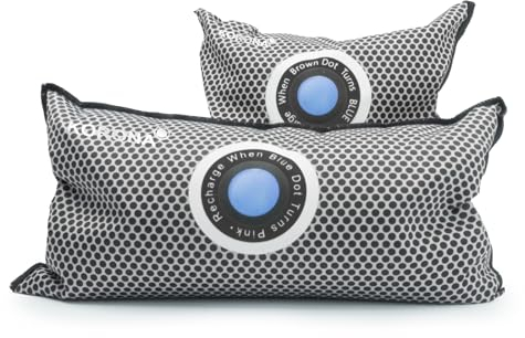 Korona 82110 Luftentfeuchter-Set | 2 praktische Kissen (1 kg & 0,5 kg) | gegen beschlagene Autoscheiben oder Feuchtigkeit im Innenraum | wiederverwendbar | Sättigungsanzeige mit Farbindikator