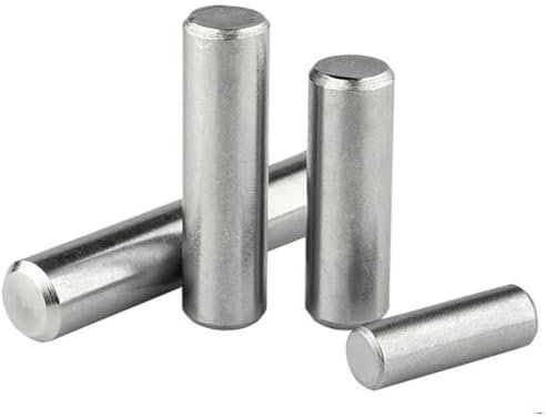 Barra tonda in acciaio. Barra metallica Tassello di posizionamento perno cilindrico M8 M10, lunghezza 10MM -100MM 304 Albero perno di fissaggio,(Color:50mm,Size:M8 x2pcs)