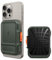 Spigen Lock Fit MagFit Magnetischer Kartenhalter Entwickelt für MagSafe mit Verschluss-System Kompatibel mit iPhone 16/15/14/13/12 Modelle Magsafe Wallet - Militärgrün