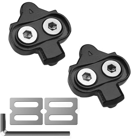 EYVRPAU Cales de vélo Compatibles SPD, Les pédales sans Clips, Jeu de plaques de Chaussures de vélo Antidérapantes, pedale velo route, repose pied velo