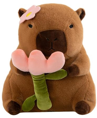predolo Peluche de Capibara Realista, Animal de Peluche de 53 Cm para Todas Las Edades, Flor