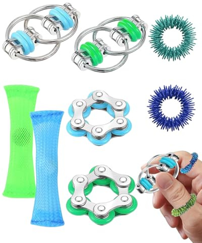 KEMUZ Kit Anti-Estrés 8 en 1 para Niños y Adultos | Juguetes Sensoriales para TDAH, Ansiedad y Oficina | Alivio del Estrés con 8 Juguetes Fidget Únicos