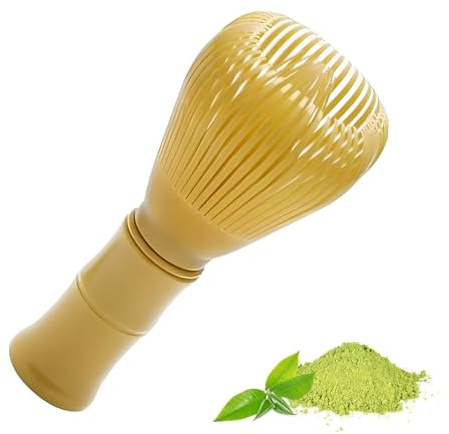 xiluuyou Frusta Matcha, Frustino di Resina per il tè Matcha, Ideale per Preparazione Matcha e Cerimonie del tè, Accessori Regali per Principianti Entusiasti, Giallo | Utensile cerimonia tè principianti