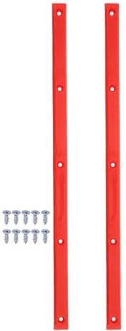 BESPORTBLE Protections de Rails pour Skateboard et Longboard 1 Paire en Abs Épais Orange, Amortisseurs Anti-Chocs Résistants à L’Usure, Kit de Protection Polyvalent pour Équipement de Skate