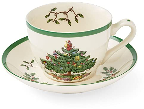 Spode Christmas Tree Teacup and Saucer