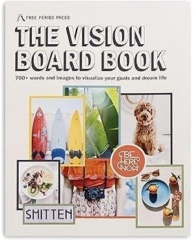 Free Period Press Vision Board Book, 700+ Words & Images in All Categories, for Visualizing Your Life Goals & Dreams, Playful, Stylish and Diverse Pictures for Collage Making & Scrapbooking