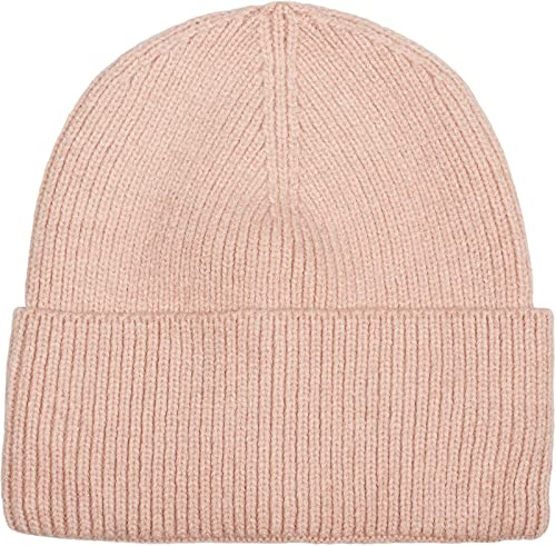 styleBREAKER Unisex Strickmütze mit Rippenmuster und breiter Krempe, Feinstrick Mütze doppelt gestrickt, Strick Beanie 04024190, Farbe:Rose