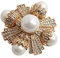 Broches de boda Vintage Boho Floral ramillete perla flor broches alfileres con perla grande Cruz broche mujer boda joyería nupcial Broche de vestir