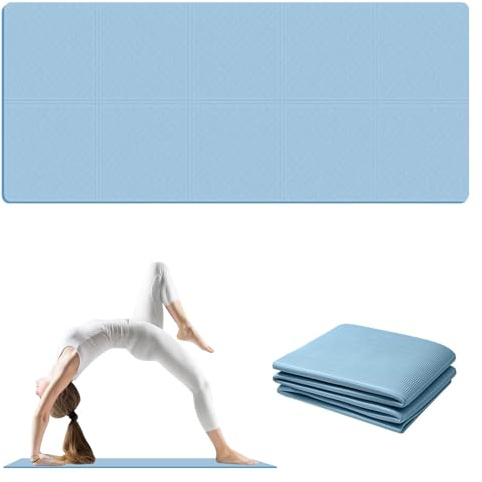 RICHDMI Tapis de Yoga, Tapis Pilate 183x61x0,4cm, Léger/Stable/Antidérapant/Sans Odeur/Pliable, Tapis de Sport Pour Toutes Les Pratiques Sportives, Le Yoga, Le Pilate, Renforcement Musculaire.