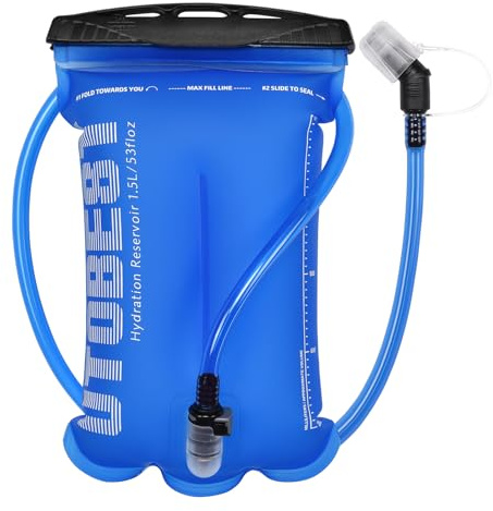 UTOBEST Hydration Bladder,Food Grade TPU Material Water Reservoir BPA Free,No Smell Of Plastic,Leak Proof Military Water Bladder for Running Hiking Cycling Camping, Large Capacity 1.5L