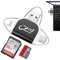 Multi-Port 4 in 1 Universal Kartenleser,Card Reader 4 in 1,4-in-1-Universal-SD-Tf-Kartenleser,Card Reader,SD Card Reader,Cardreader für Phone/Pad, USB C Geräte Unterstützt (Schwarz)