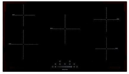 Willow WIH90T 90cm Induction Hob, Electric Hob Cooktop with Five Cooking Zones, Ceramic Hob with Touch Controls, Boost Function, Black