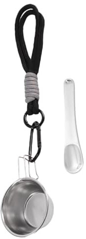 Ruhnjyg Campingbecher mit Griff, Camping-Edelstahl-Teetasse, Wasserbecher mit Karabiner-Griff, Kaffeetassen, Reisebecher für Outdoor, Rucksackreisen, Picknick