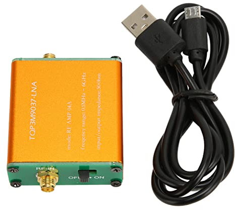 RF Amplifier Module Low Noise Amplifier 20dB High Gain RF Power Amplifier 0.1MHz-6GHz RF Power Preamplifier High Linearit LNA Amplifier, lna 5V 70mA Input Voltage (Ship, rf por Amplifier with 2500mAh