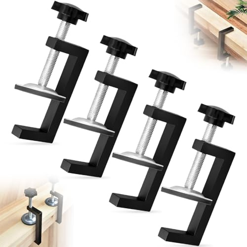 4 Pezzi Morsetti da Falegname G Kit, Range Serraggio 10-57mm Morsetto Legno, Morsetti Banco Regolabile, Accessori Utensili Lavorazione Legno per Installazione Cassetti, Montaggio Edifici & Casa