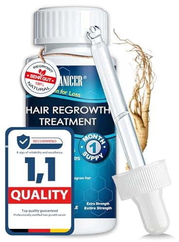 60ml Sérum Anticaída Pelo y Crecimiento, Tratamiento Anticaída Cabello Hombre y Mujer, Acelerador Crecimiento Cabello y Pelo, Densificador Capilar Regenerador Dañado