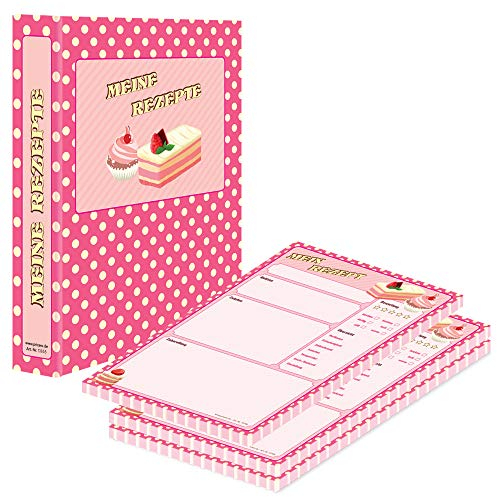 PRICARO Rezeptordner mit Rezeptblock Retro, A4