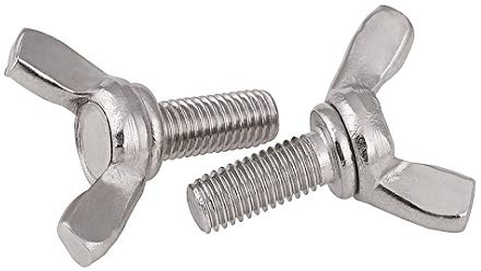 BOZONLI Viti ad Alette, Acciaio Inossidabile Vite a Farfalla di Fissaggio Wing Bolt, M5×10mm,5 pcs
