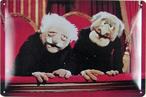 Ontrada Cartel de chapa, 20 x 30 cm, arqueado, diseño de Waldorf Statler, Muppet Show Deko