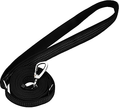 Speelulu 1.8m - 3m Correa Perro Sin Manos, Cinturón de Perro Multifuncional, Correa para Hombros, Longitud Ajustable Perro Entrena a Caminar y Correr con Gancho