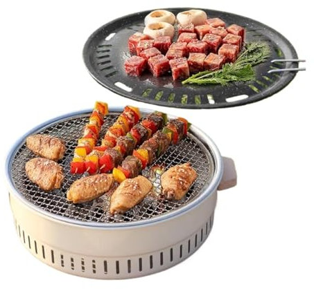 Charcoal GrillOutdoor Portable Stainless Steel Charcoal Grill, Mini BBQ Stove, Multifunctional Heating Stove for Indoor Outdoor Cooking Home Party Picnic Camping