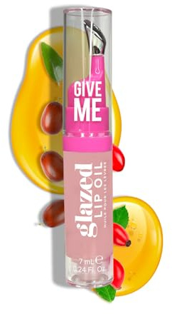 Give Me Cosmetics, Glazed Lip Oil, Infused with Jojoba Oil, Intensely Hydrating and Delivers a Gorgeous, Glossy Finish - Lighten Up