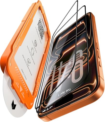 Zeniss NeverBreak 9H+ Hardness for iPhone 17 Pro Screen Protector 12FT Military Grade Protection (Scratch, Shatter, Drop Resistance) Tempered Glass 6.3, 2 Pack with De-Bubble Card, Clear