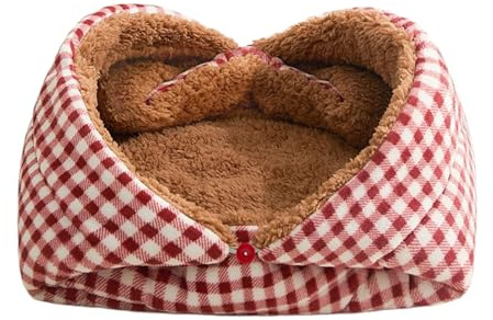Ihdjasg Lits Et Paniers pour Chats | Nid De Sommeil en Caverne Pliable avec Rembourrage Épais - Panier pour Chat D'Intérieur | pour Apaisement, Usage Extérieur, Voyage, Hiver, Petits Chiens Et