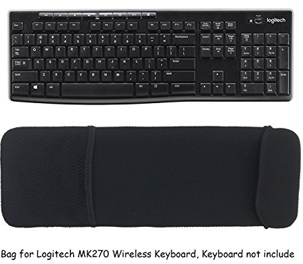 Wommty Neopren Staub Staubdicht Abdeckung Tragetasche Hülle Displayschutzfolie mit Mesh-Tasche für Logitech MK270 Combo Mechanische Tastatur und Kabellose Maus