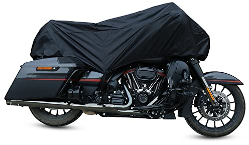 X AUTOHAUX Motorcycle Half Cover Black Waterproof Rain Dust UV Protector L