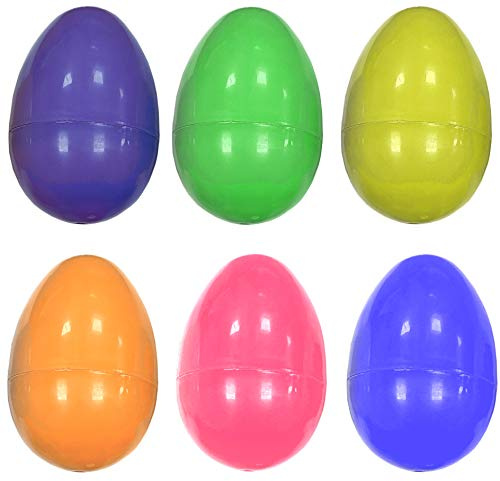 24 x Large Plastic Fillable Easter Eggs – Assorted Colour Refillable Eggs for Kids – Big Surprise Eggs to Fill with Sweets Chocolate & Toys – Ideal for Easter Egg Hunt, Party Games & Decorations
