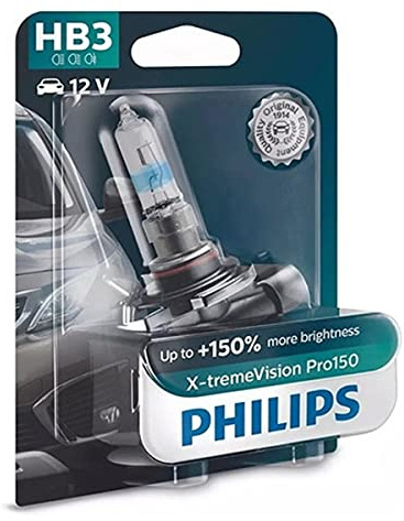 Philips X-tremeVision Pro150 HB3 car headlight bulb +150%, single blister